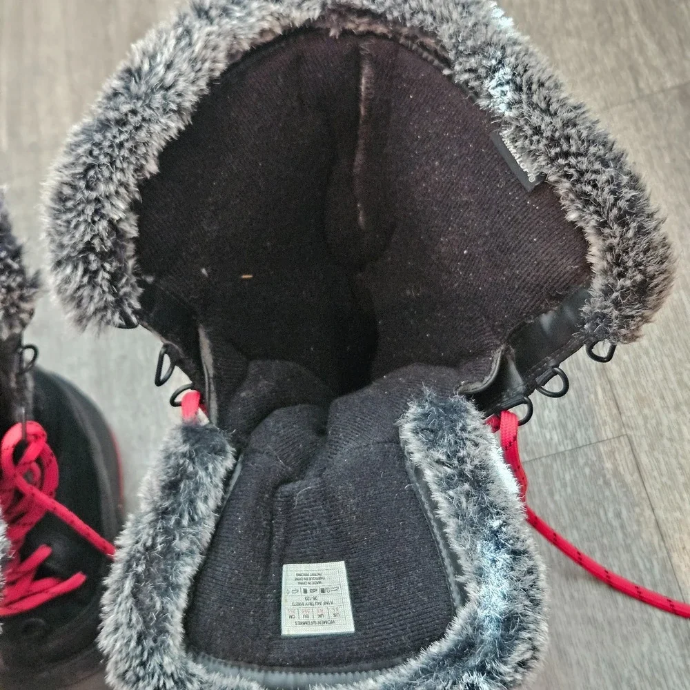 The North Face Shellista Black and Pink Tall Insulated Snow Boots Women's 8.5US